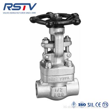 F304 / F316 Threaded Welded Forged Steel Gate Valve